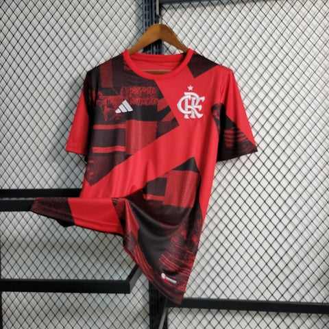 Camisa flamengo pré jogo 2023/24 Adidas Torcedor Masculina - vermelha