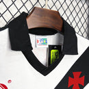 "Camisa Vasco Away II 1989/90 Finta Retrô Masculina listras pretas e brancas com escudo bordado, gola redonda, tecido leve e confortável para torcedores e colecionadores"