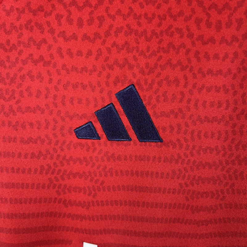 Camisa Osasuna Home I 2023/24 Adidas Torcedor Masculina - Vermelha