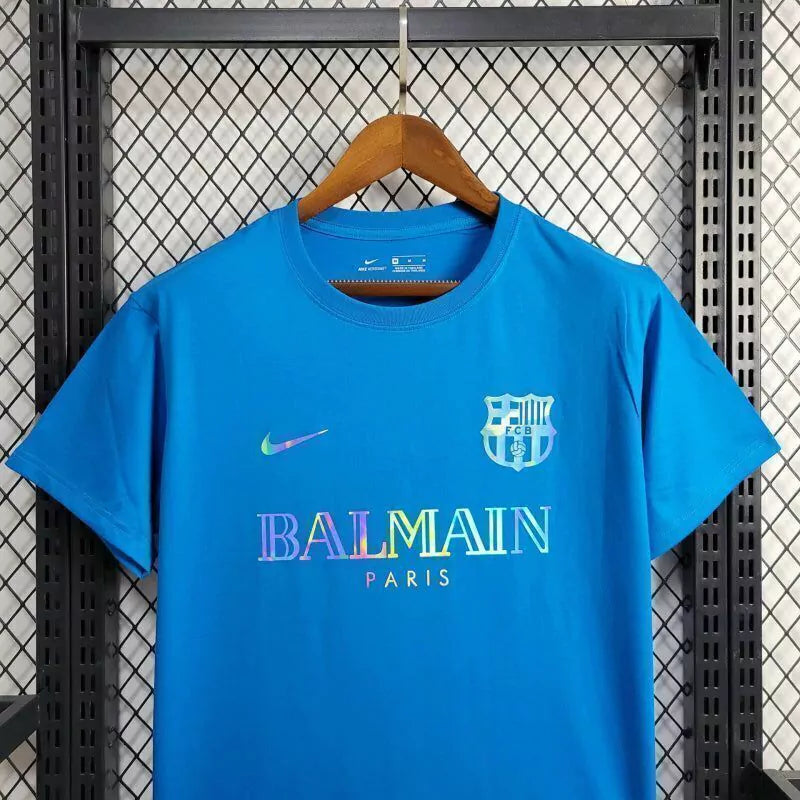 Camisa Barcelona x Balmain 24/25 Torcedor Masculino - Azul