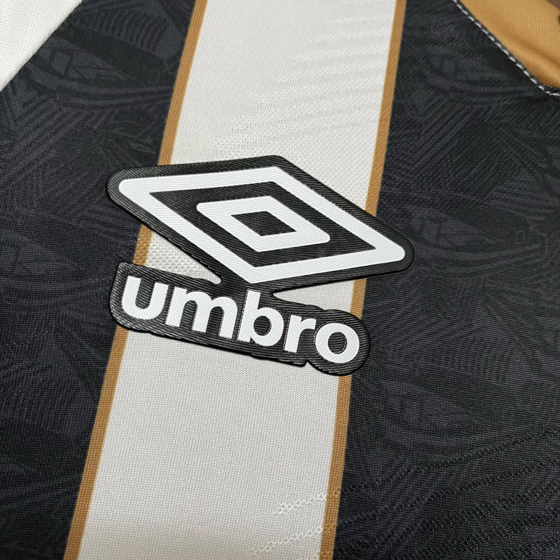 Camisa Santos Away II 2024/25 Torcedor Masculina branca com detalhes em preto