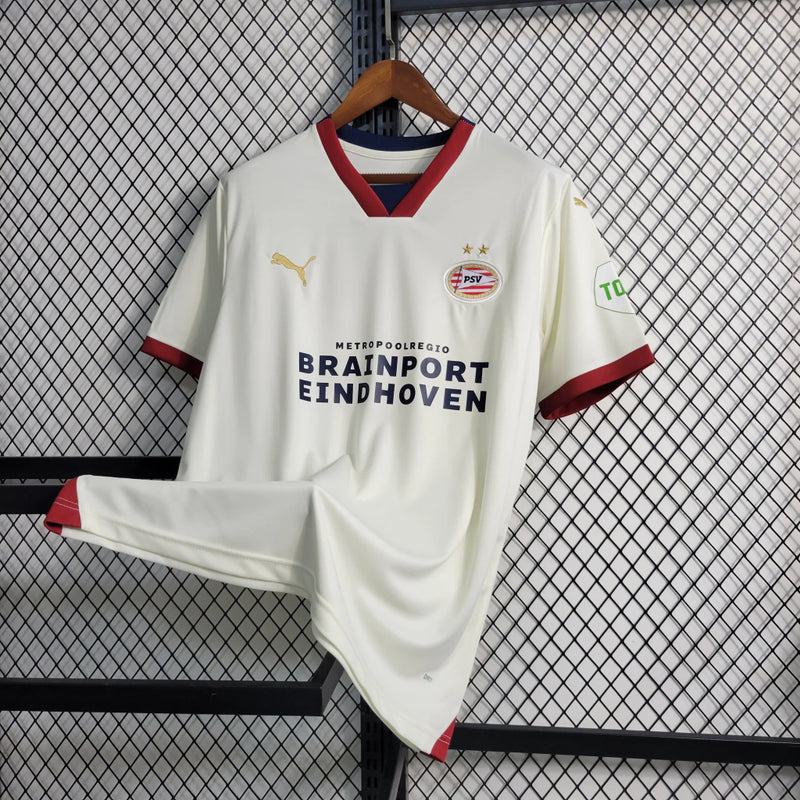 Camisa PSV Away II 2023/24 Puma Torcedor Masculina - Creme