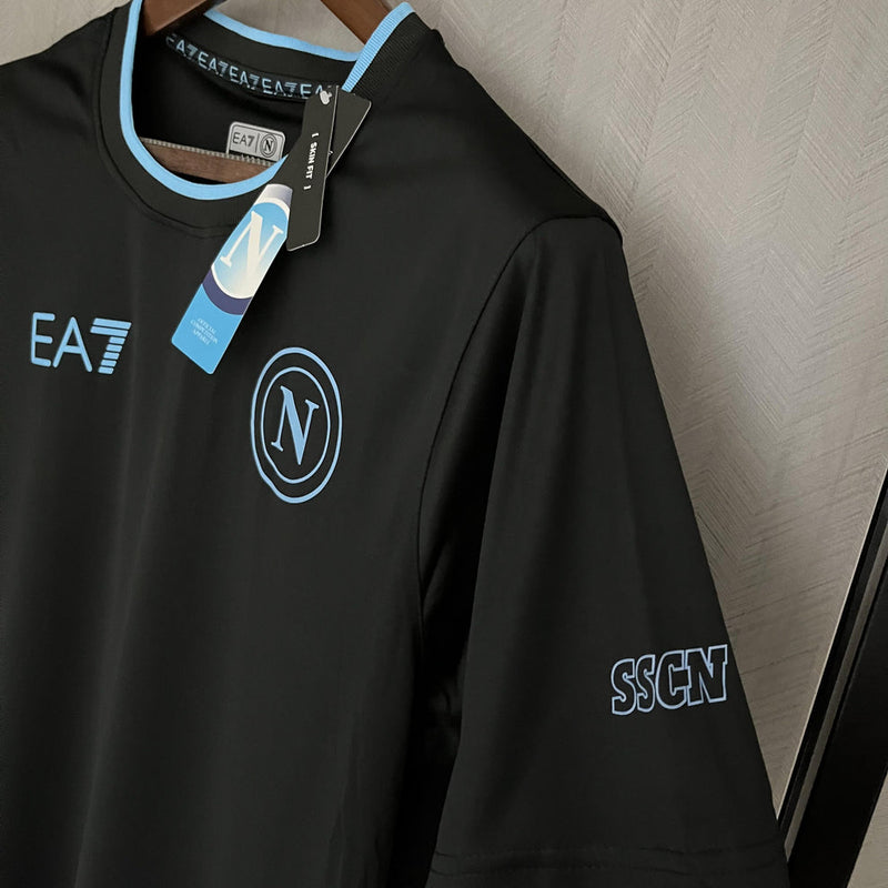 Camisa Napoli Black  2023/24 EA7 Torcedor Masculina