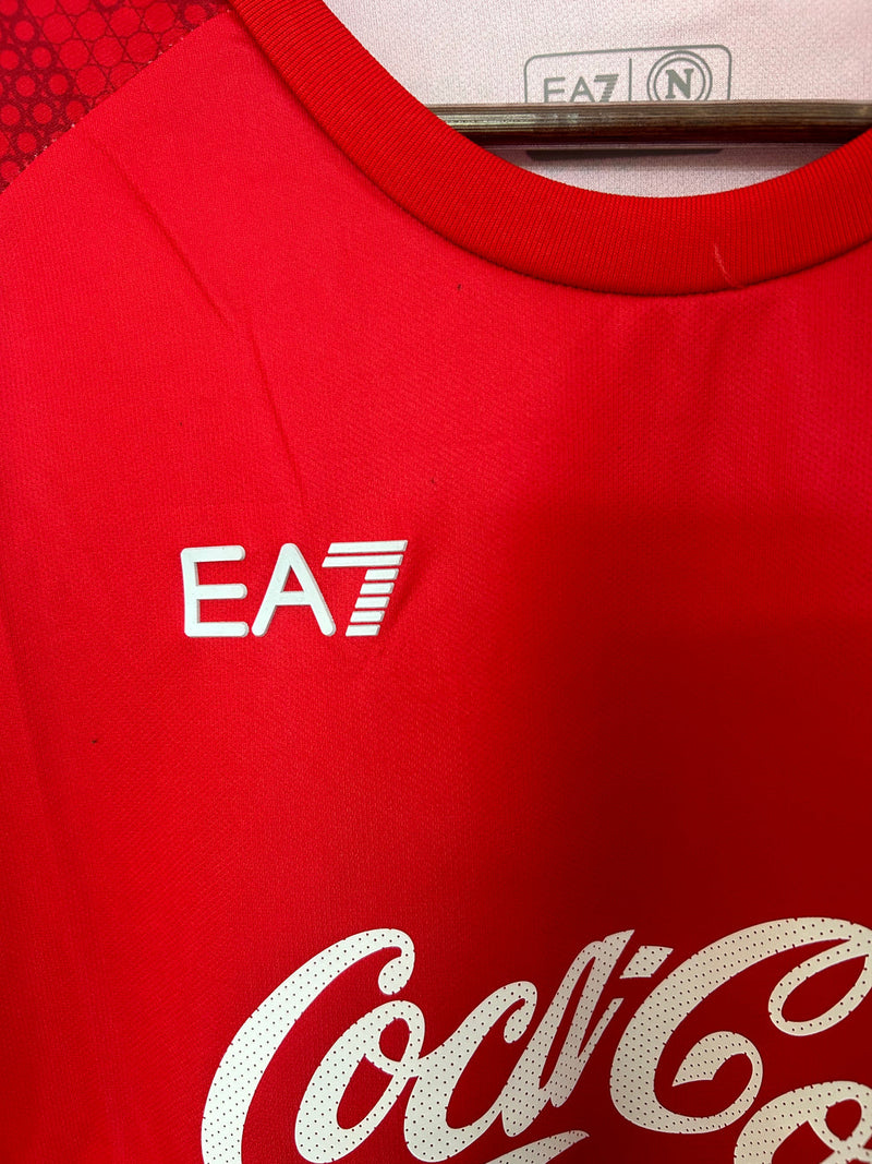 Camisa Napoli 2024/25 EA7 Torcedor Masculina - vermelha