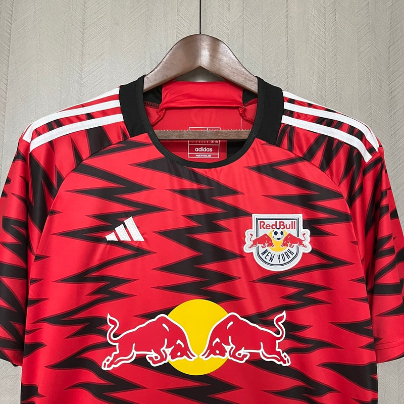 Camisa New York Red Bulls Away II 2024/25 Adidas Torcedor Masculina Vermelha, uniforme MLS, escudo bordado, conforto e estilo, Waze Mix"