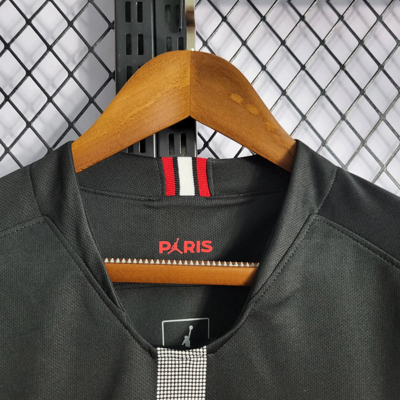 Camisa PSG Retro 2018/19 Jordan Edição Champions League, Torcedor masculina  Preta