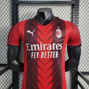 Camisa AC Milan Home I 2023/24 Puma Jogador Masculina - Preta e Vermelha