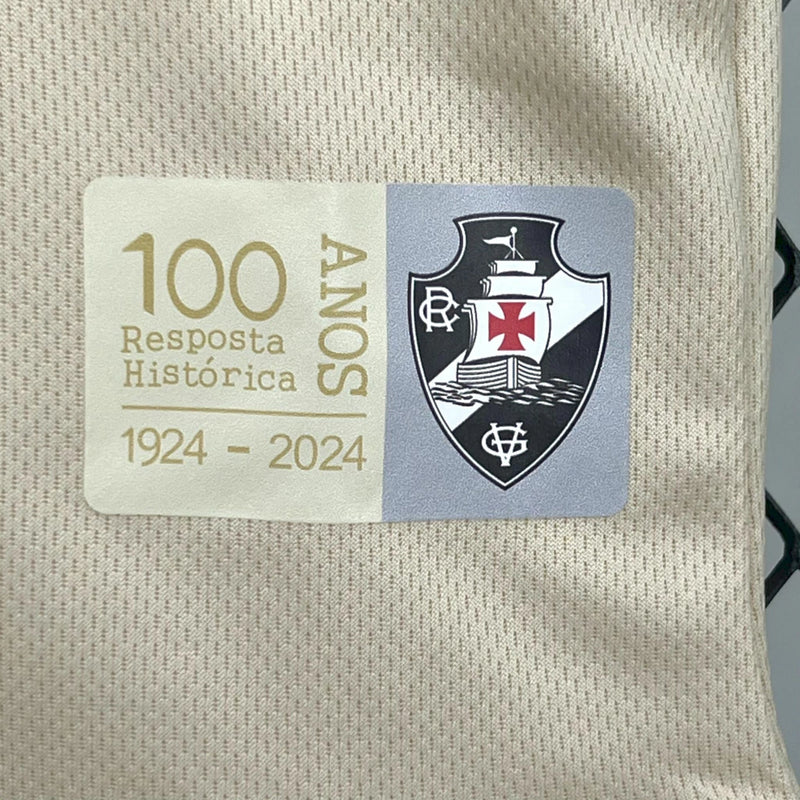 Kit Infantil Vasco Third 2024/25 Kappa – Camisa preta com detalhes em branco e escudo bordado + short oficial, uniforme oficial para crianças torcedoras do Vasco da Gama"
