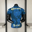 Camisa Club América Away II 2024/25 Jogador Masculina Azul Nike, edição player version, uniforme mexicano de futebol com tecnologia avançada e escudo aplicado"