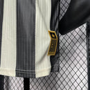 Camisa Botafogo Home 2024/25 Jogador Masculina Adidas oficial preta e branca com escudo bordado e listras verticais