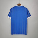Camisa Rangers FC Home I 1983/84 Umbro Retrô Masculina Azul, uniforme histórico do futebol escocês, design clássico e nostálgico para torcedores e colecionadores.”