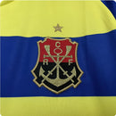 Camisa Flamengo Third III 2010/11 Batavo Retrô Masculina azul e amarela, modelo histórico com escudo bordado e design diferenciado para colecionadores e torcedores.