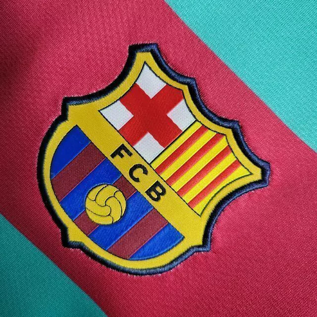 Camisa Retrô Barcelona Away 10/11 Nike - Ciano