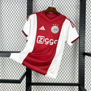Camisa Ajax Home I 2025/26 Adidas Torcedor Masculina - Branca e Vermelha
