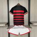 Kit Infantil Flamengo Home I 2024/25  Torcedor Adidas - Vermelho/Preto