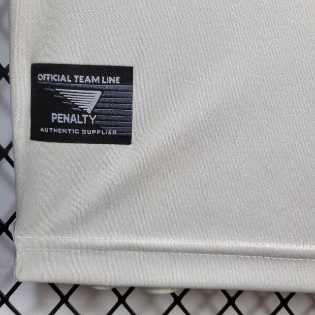 Camisa retrô do Corinthians 1996 branca com patrocínio Excel Econômico e escudo bordado