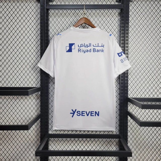 Camisa Al-Hilal (2) Away 2025/26 Puma Torcedor Masculina com escudo oficial bordado e logo da Puma, modelo de visitante do clube de futebol saudita.