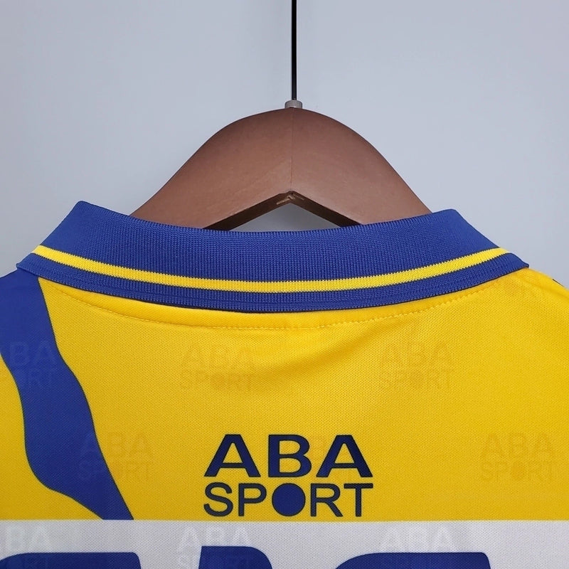 Camisa Tigres Home I 1996/97 Retrô Masculina Amarela, uniforme clássico retrô mexicano, escudo histórico, edição colecionador, Waze Mix"
