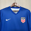 Camisa Estados Unidos Away II 2024/25 Nike masculina azul, uniforme torcedor USA soccer, detalhes em branco e vermelho, tecido leve e respirável, corte masculino."
camisa Estados Unidos 2024/25 azul
camisa USA soccer Away masculina
camisa seleção EUA torcedor
uniforme Estados Unidos 2024