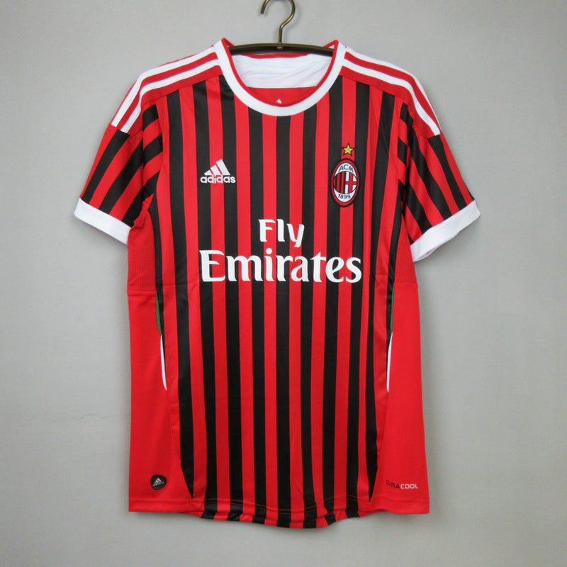 Camisa Milan Retro Home (1)  2011/2012 Adidas Torcedor Masculina