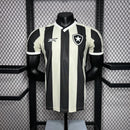 Camisa Botafogo Home 2024/25 Jogador Masculina Adidas oficial preta e branca com escudo bordado e listras verticais