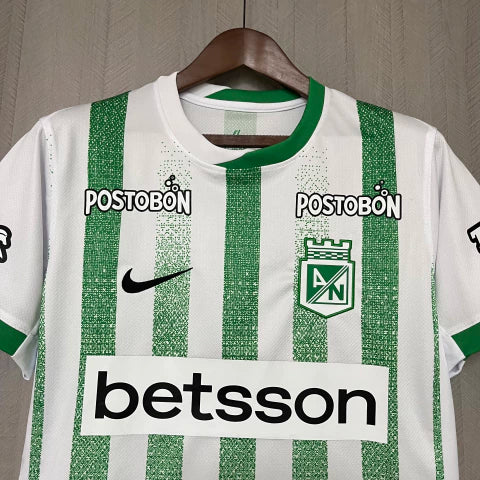 Camisa Atletico Nacional Home I 2025/26 Nike Torcedor Masculina - Branca e Verde
