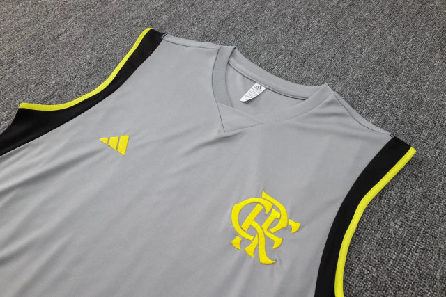 Kit Regata Flamengo Treino 2024 Adidas masculino - cinza