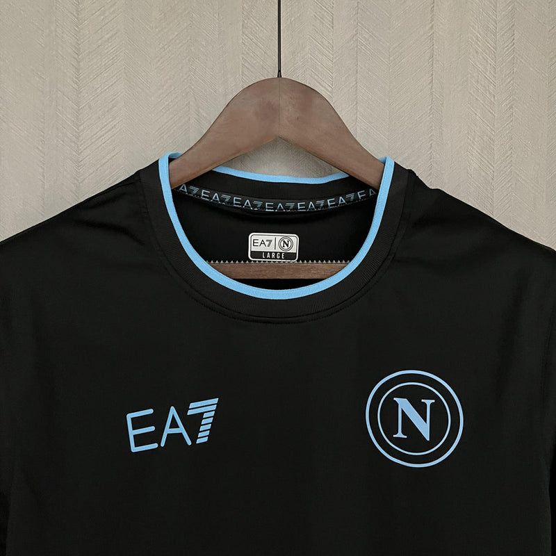 Camisa Napoli Black  2023/24 EA7 Torcedor Masculina