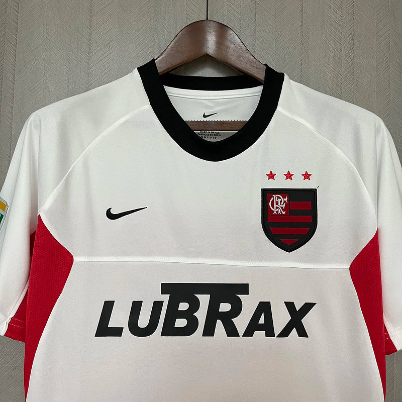 Camisa Flamengo Retrô Away (2) 2001/02 Nike Torcedor Masculina Branco/Vermelho