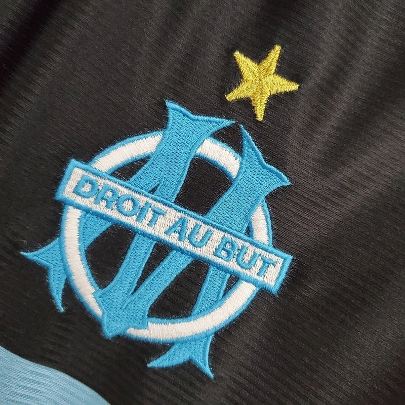 Camisa Retrô Olympique De Marseille Third 1999/00 Masculina Torcedor - Preta