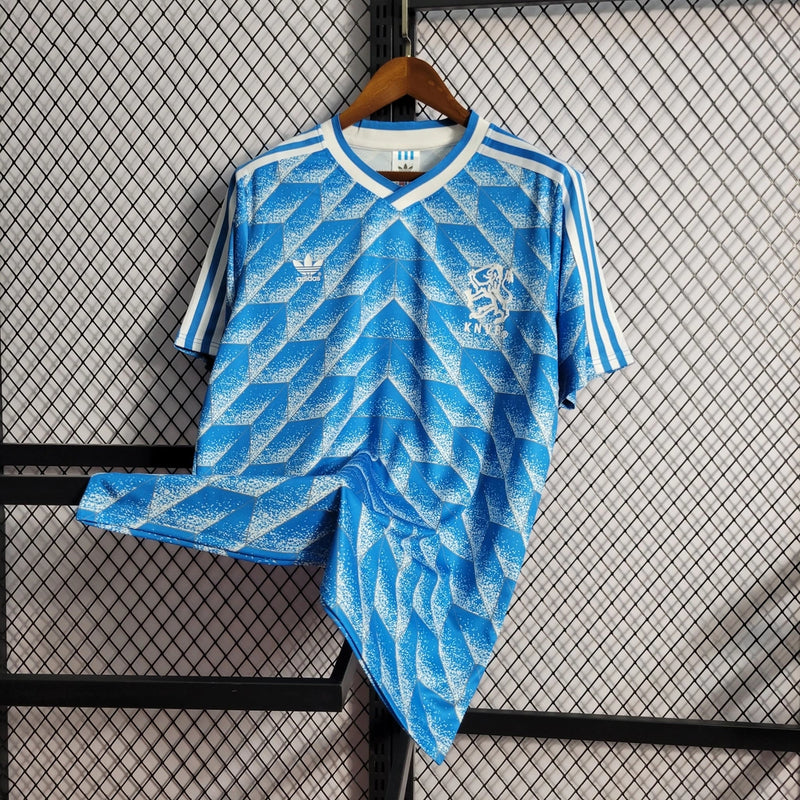 Camisa Retro Holanda II - 1988 Torcedor masculina - azul