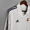 Camisa Real Madrid Home I 2002/03 Adidas Retrô Masculina - Branca - Manga Longa