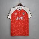 Camisa Arsenal Home 1990/92 Adidas Retrô Masculina em vermelho com gola polo e escudo bordado, design clássico anos 90, ideal para torcedores e colecionadores