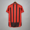 Camisa AC Milan Home I 2004/05 Adidas Retrô Masculina - Vermelha e Preta