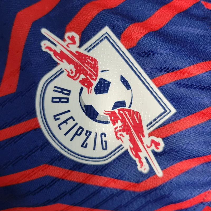 Camisa RB Leipzig Away II 2023/24 Nike Jogador Masculina - Azul e Vermelha
