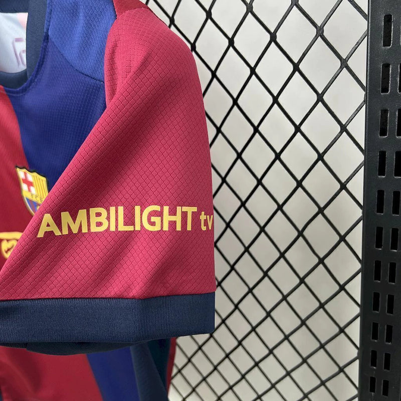 Barcelona x Travis Scott Home I 2025/26 Nike Infantil - Design Exclusivo para Pequenos Torcedores