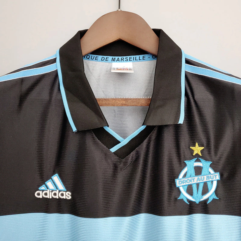 Camisa Retrô Olympique De Marseille Third 1999/00 Masculina Torcedor - Preta