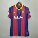 Camisa Barcelona Home I 2020/21 Nike Retrô Masculina - Azul e Grená