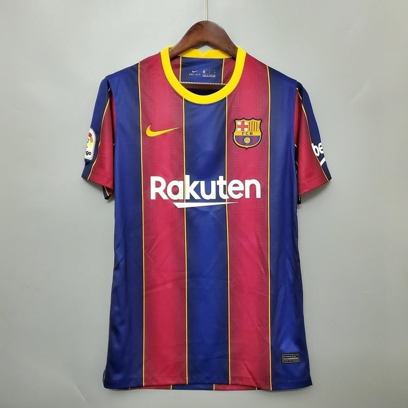 Camisa Barcelona Home I 2020/21 Nike Retrô Masculina - Azul e Grená