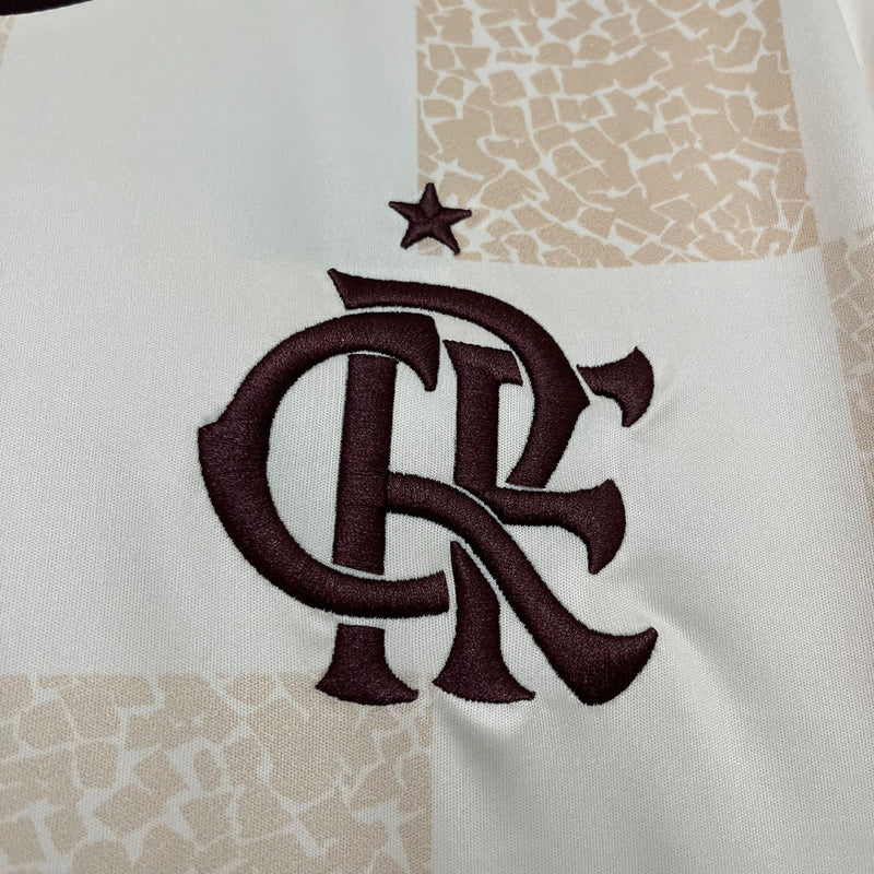Camisa flamengo Pré Jogo 2024/25 Adidas Torcedor Masculina - bege