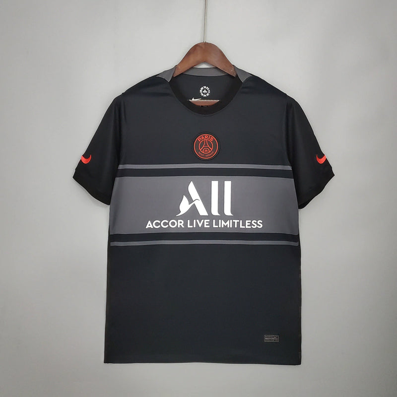 Camisa Paris Saint German Third 21/22 Masculina Torcedor Preta