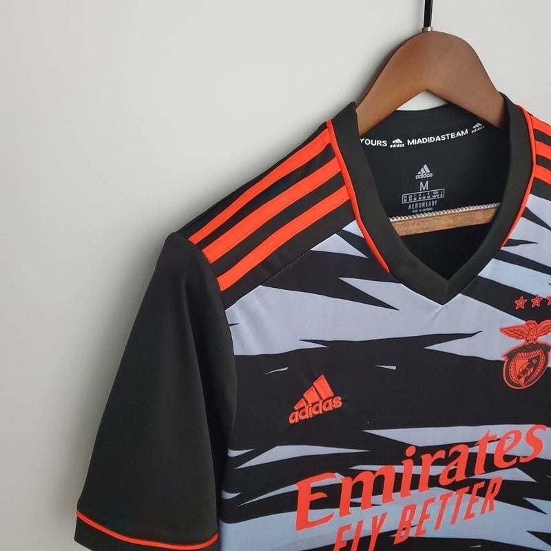 Camisa Benfica III Adidas 2021/22 Torcedor Masculina - Preto
