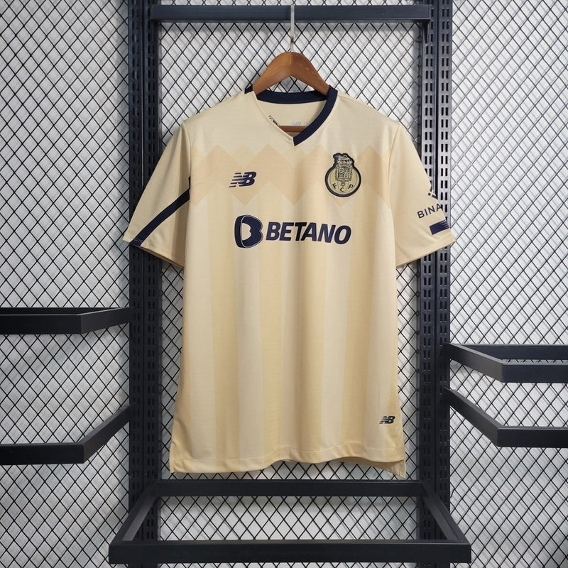 Camisa Porto Away 23/24 - New Balance Torcedor Masculina - Bege