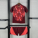 Kit Infantil Alemanha Away II 2025 Adidas preto e vermelho com camisa, short e meião - moda futebol para crianças