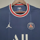 Camisa PSG Home I 2021/22 Jordan Torcedor Masculina Azul, uniforme do Paris Saint-Germain, design elegante, conforto e estilo para torcedores apaixonados.”