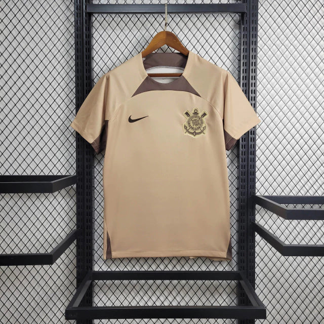 Camisa Corinthians Treino 2024/25 Nike Torcedor Masculina - bege
