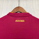 Camisa Roma Home I 2025/26 Adidas Torcedor Masculina grená, com detalhes em amarelo e laranja, escudo bordado da Roma, logo Adidas e tecido Climacool para máximo conforto.