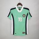 Camisa Nigéria Home I 1998/99 Nike Retrô Masculina verde, uniforme clássico das Super Eagles nos anos 90, modelo vintage histórico da seleção nigeriana de futebol”