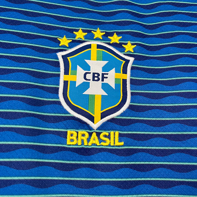 Camisa Brasil Away (2) 2024/25 Torcedora Feminina oficial, cores do uniforme alternativo, escudo bordado, tecido leve e respirável