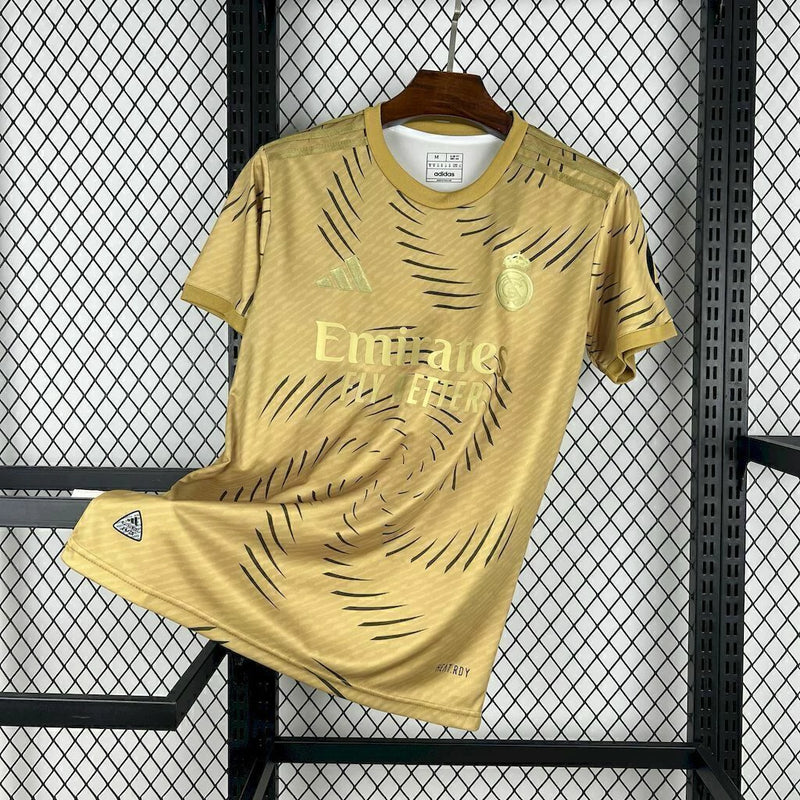 Camisa Real Madrid 25/26 Treino Torcedor - Dourado